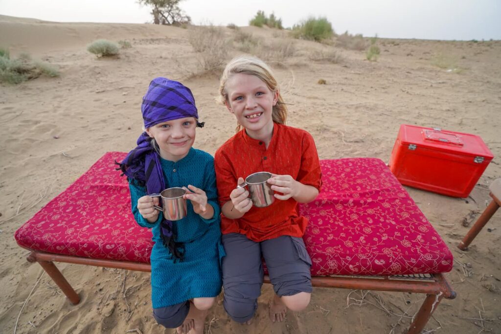 Travel in India with young kids. 