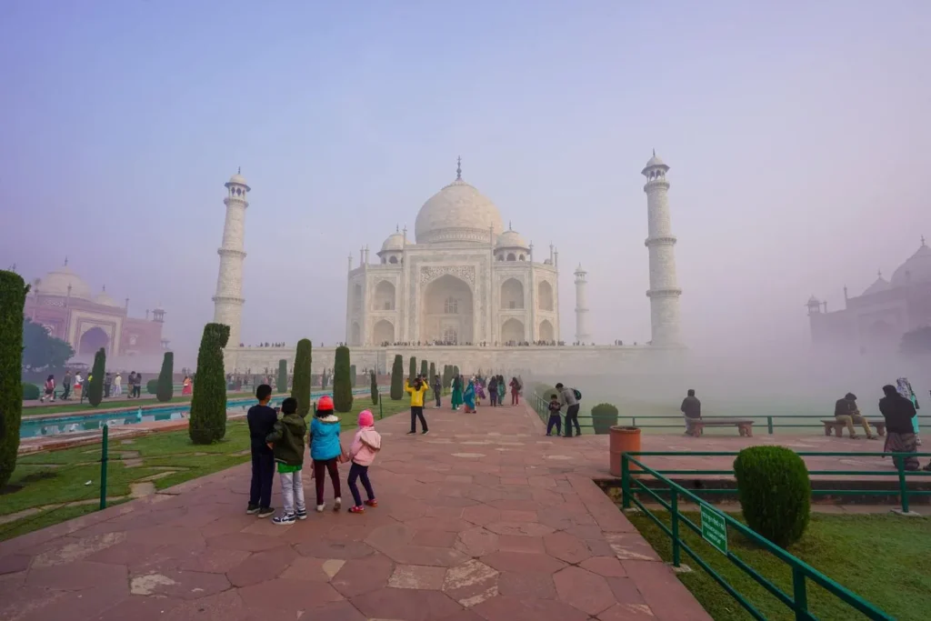 Best time of year to visit the Taj Mahal. 
