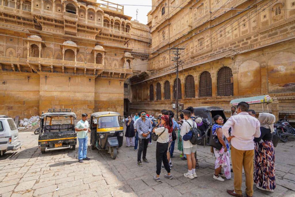 Deshara Chowk inside Jaisalmer Fort. 