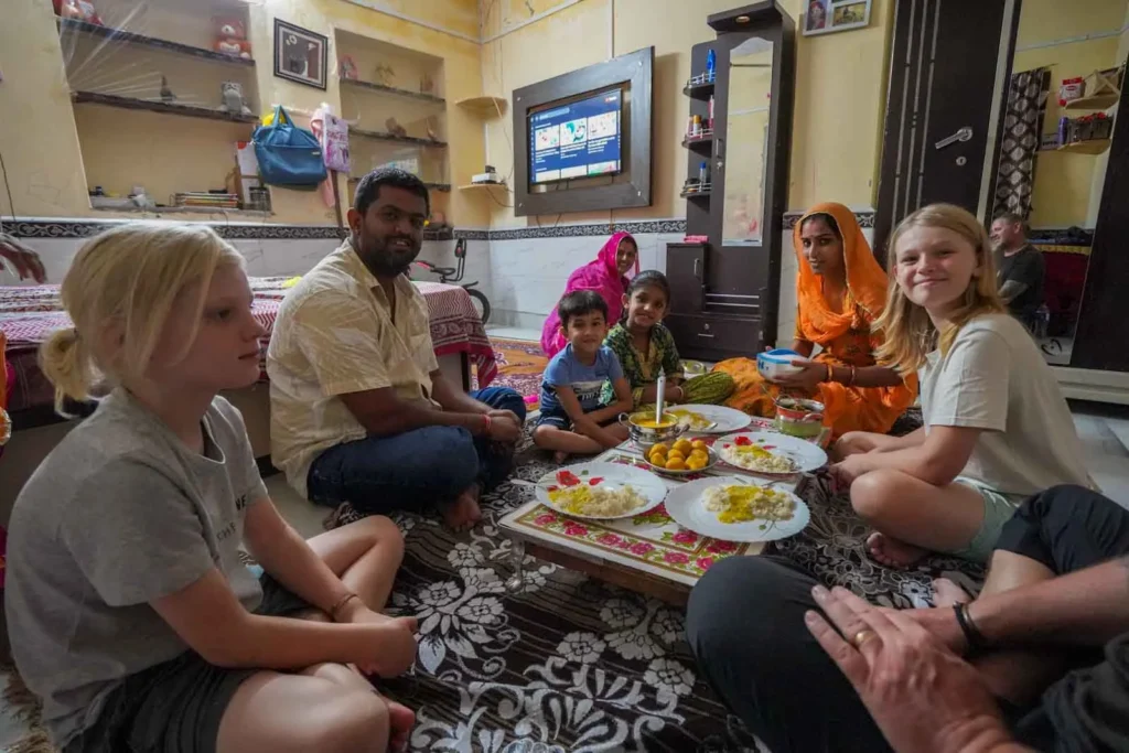 Lunch in a local family home things to do in Jaisalmer. 