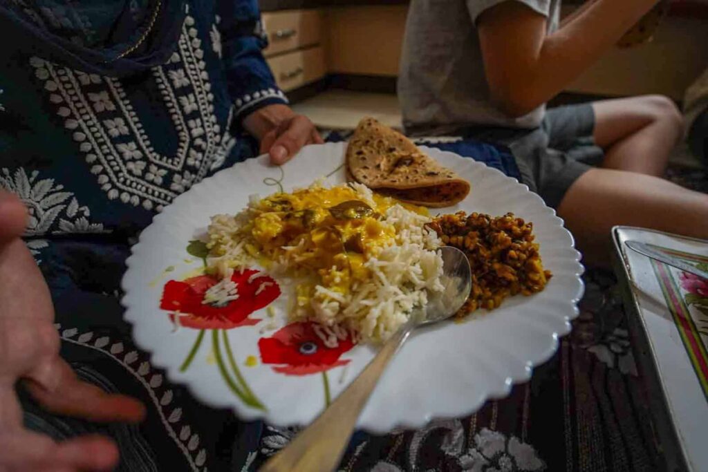 Lunch in a family home in Jaisalmer. 