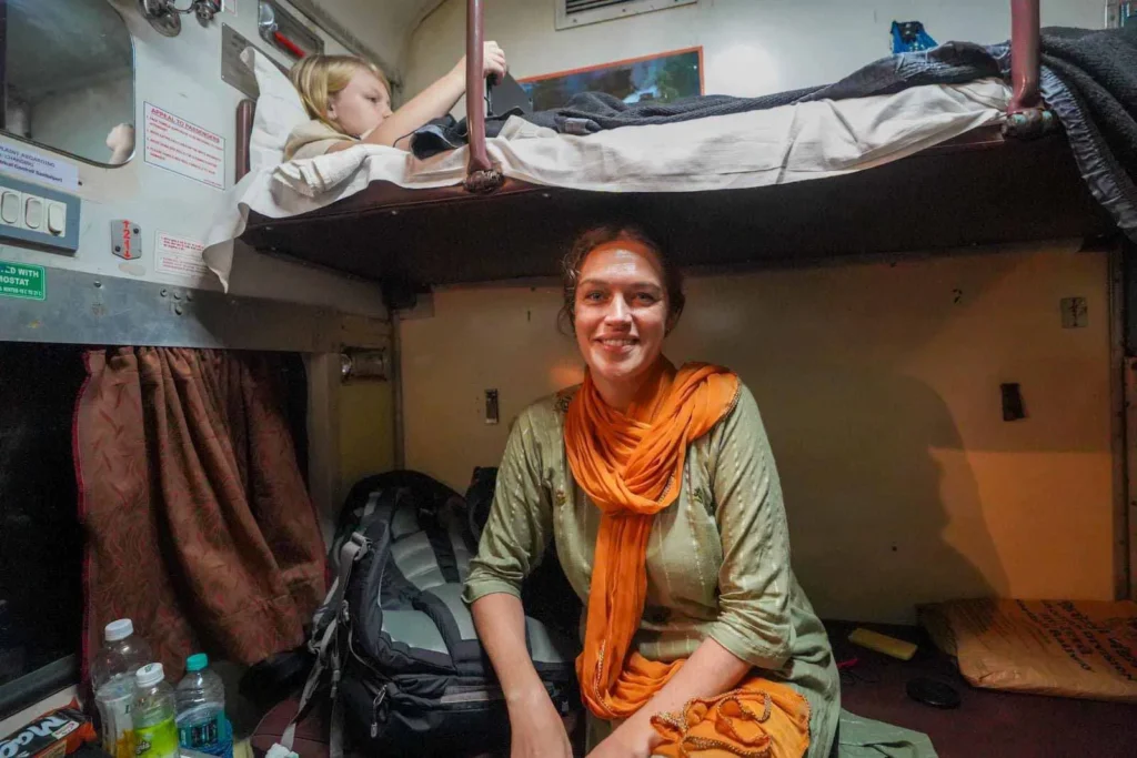 Train travel in India Delhi to Jaisalmer in Second Class (2AC). 