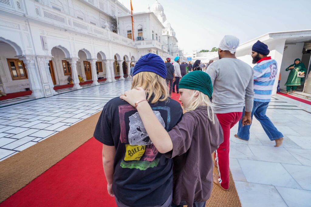 Golden Temple in Amritsar with kids. 