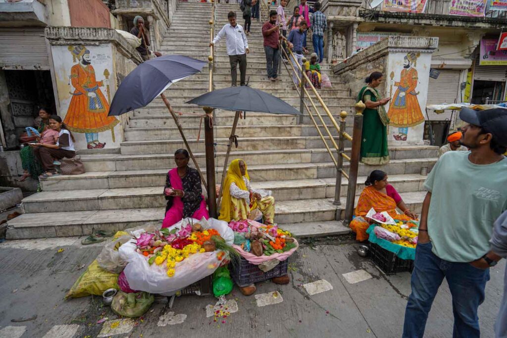 The steps up to Jagdish Temple. 