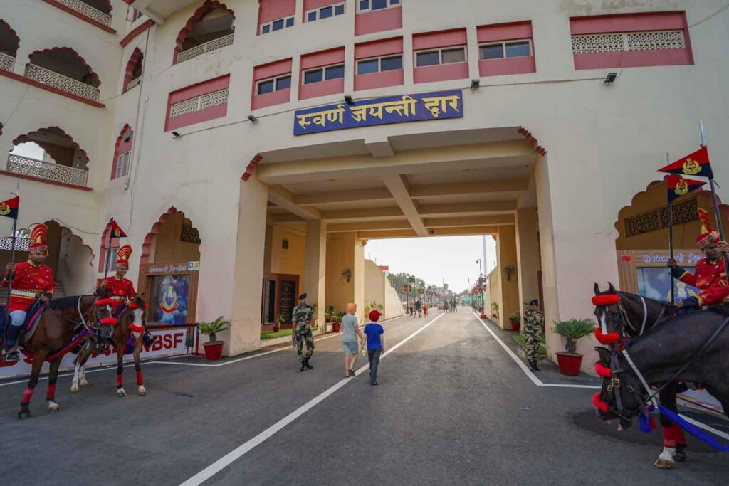 Visiting Amritsar with kids seeing the Wagah Border Ceremony. 