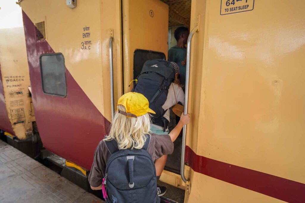 Taking the train Bikaner to Jaipur in Rajasthan. 