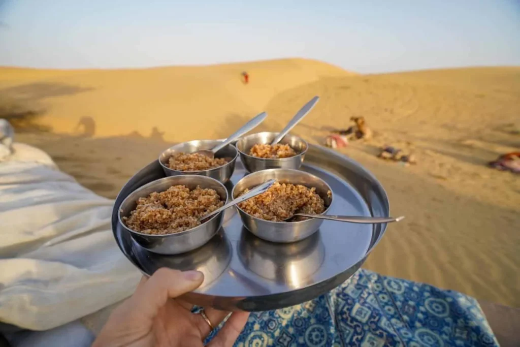 Waking up after overnight camel safari in Jaisalmer. 