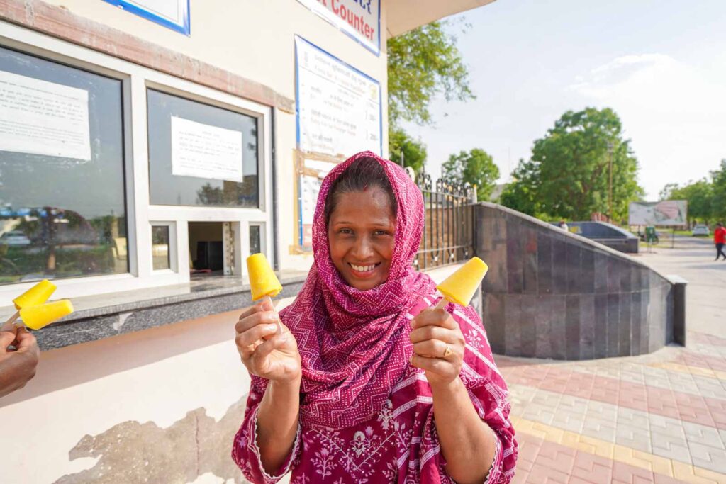Camel Milk Kulfi at the Camel Research Centre in Rajasthan. 