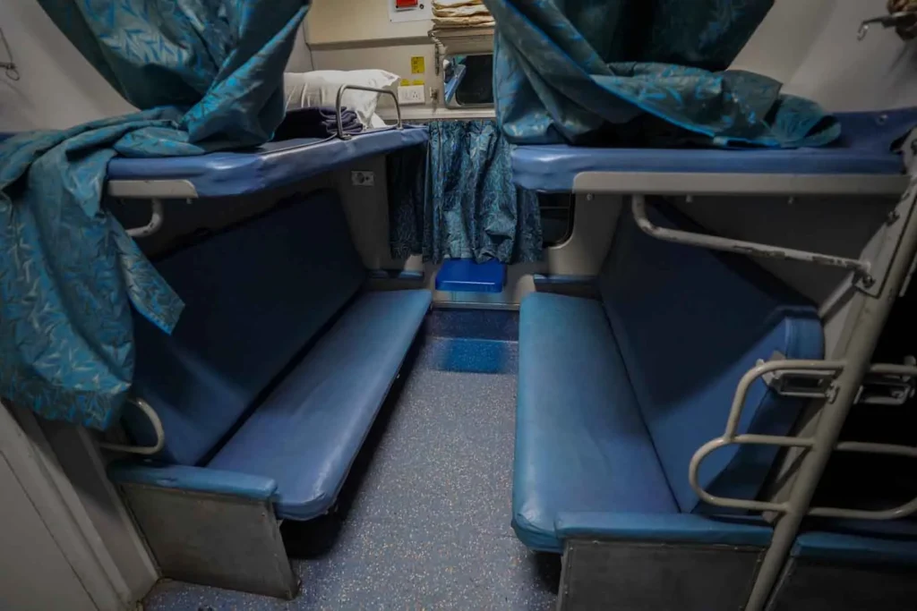 Travel by train in India. 