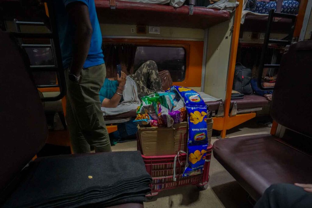 Travel by train in India. 