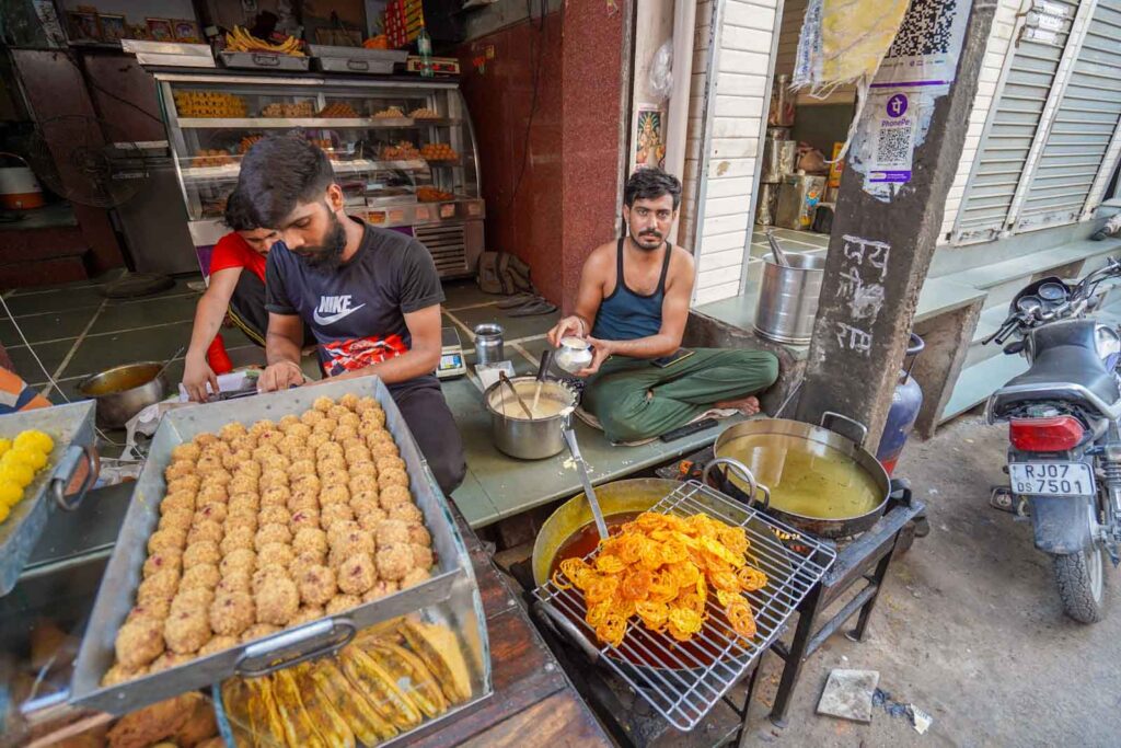 Famous food in Bikaner Churma sweets. 
