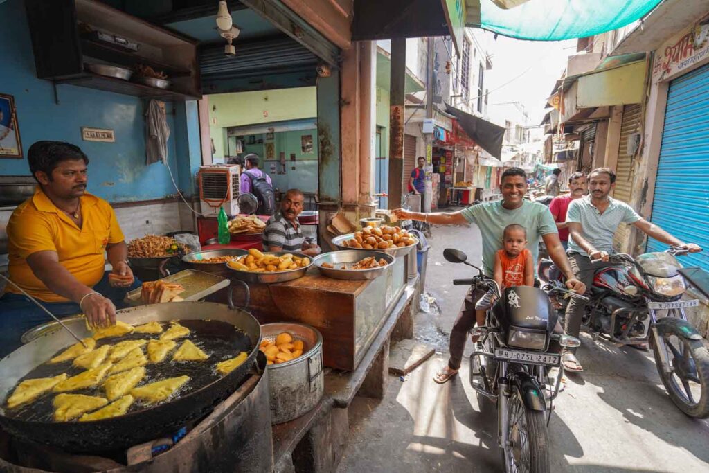 Famous food in Bikaner. 