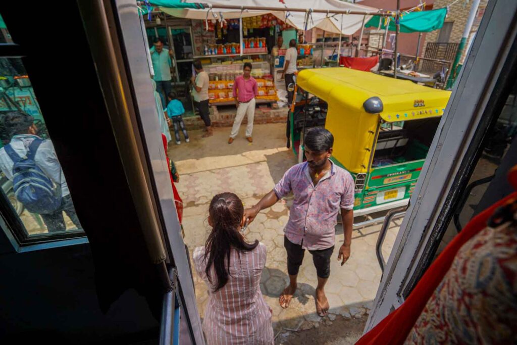 Arriving at the Rat Temple in Bikaner, India. 