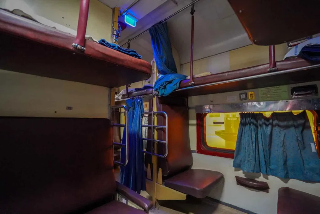 2A Second Class train in India. 