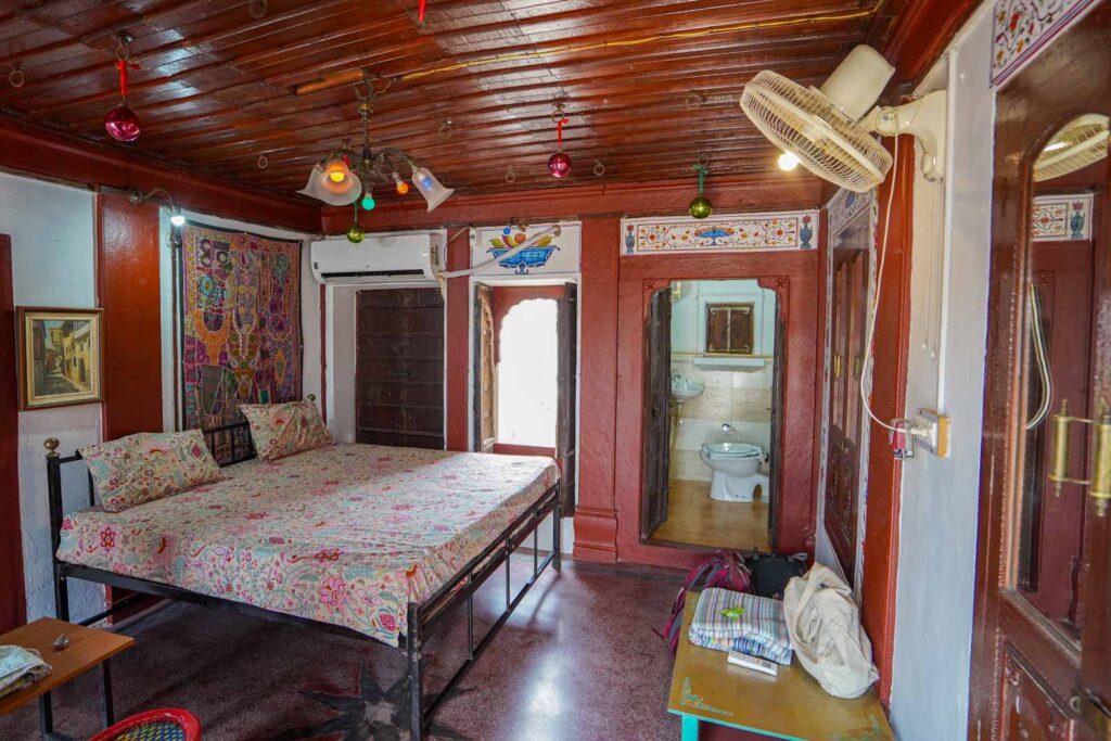 The basic but friendly accommodation at Prince Haveli where we also did a tour with Owner Atik of things to do in Bikaner. 