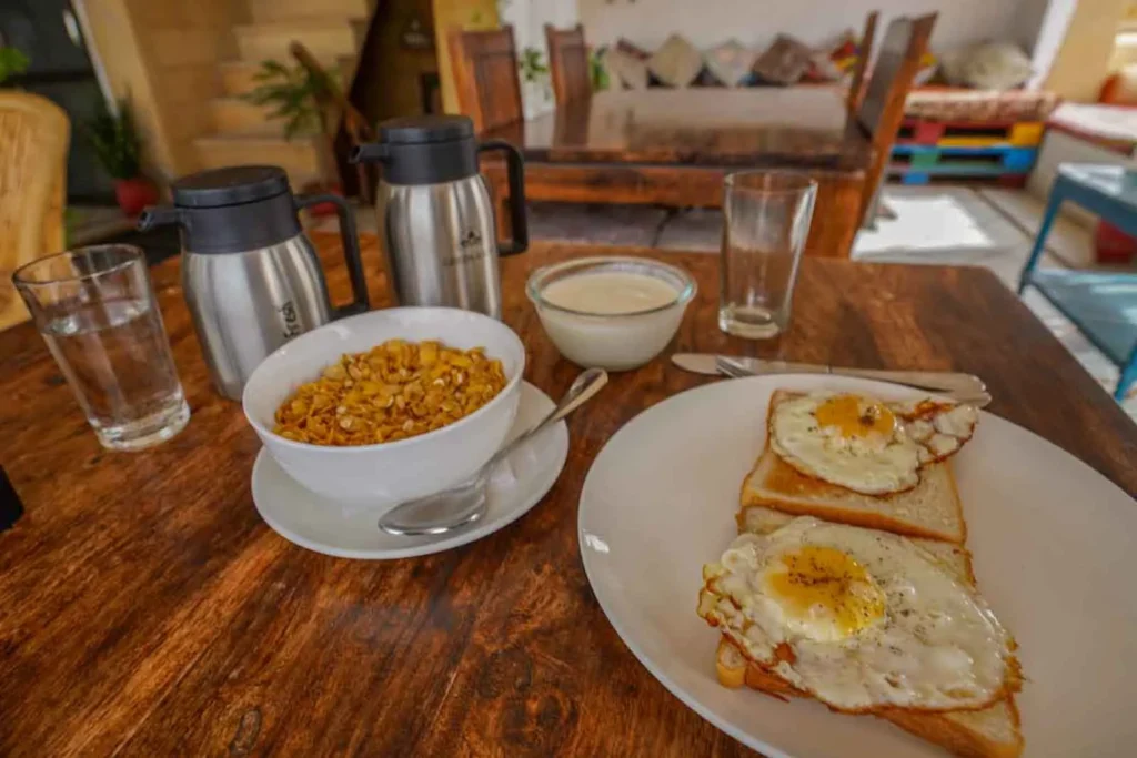 Breakfast in India. 
