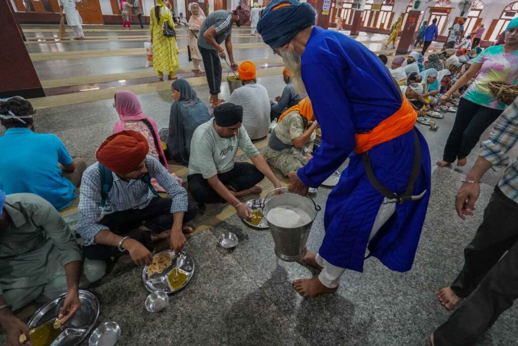 Sikh culture in India at Amritsar Golden Temple. 