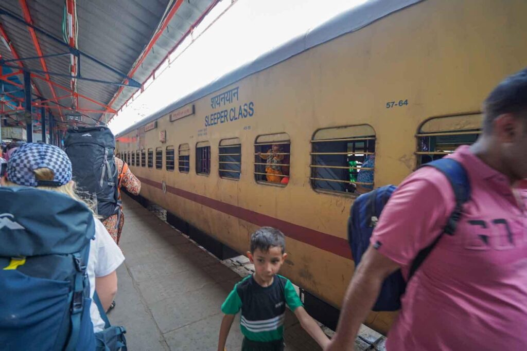 Sleeper Class trains in India. 