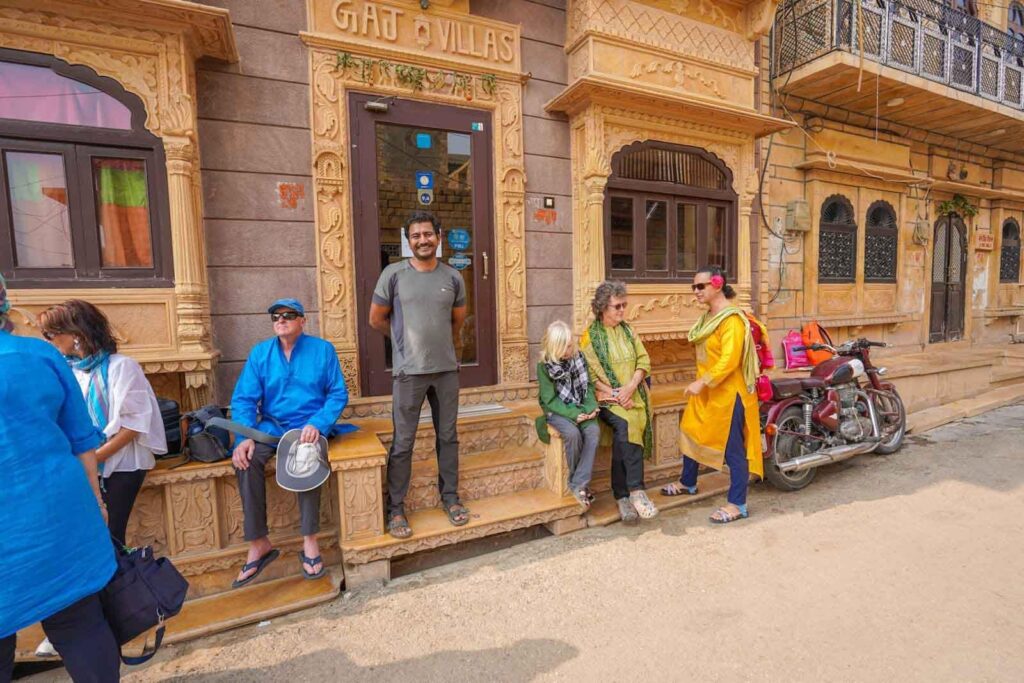 Padam outside Wanderlust Guesthouse in the incredible Golden City of Jaisalmer. 