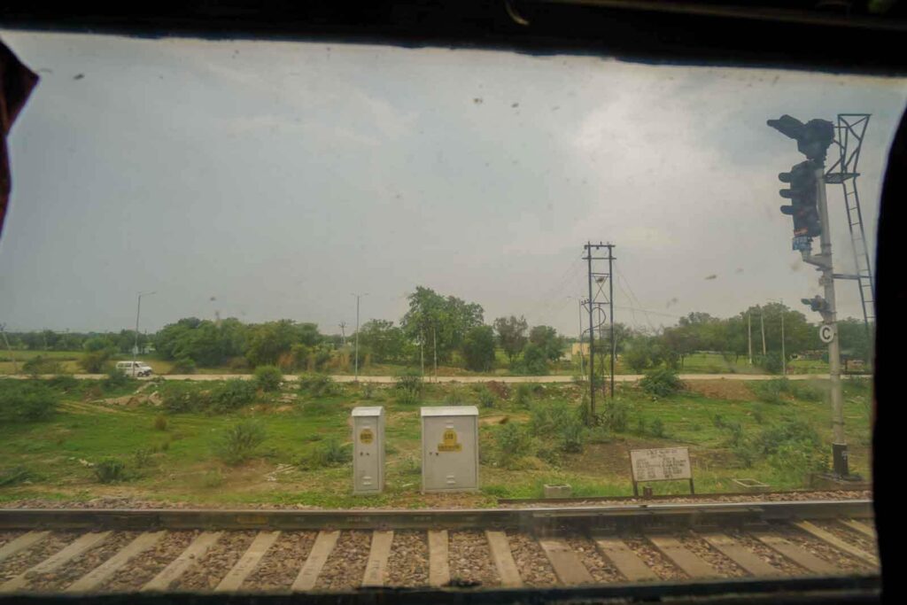 Lush views of green in the rainy season in North India. 