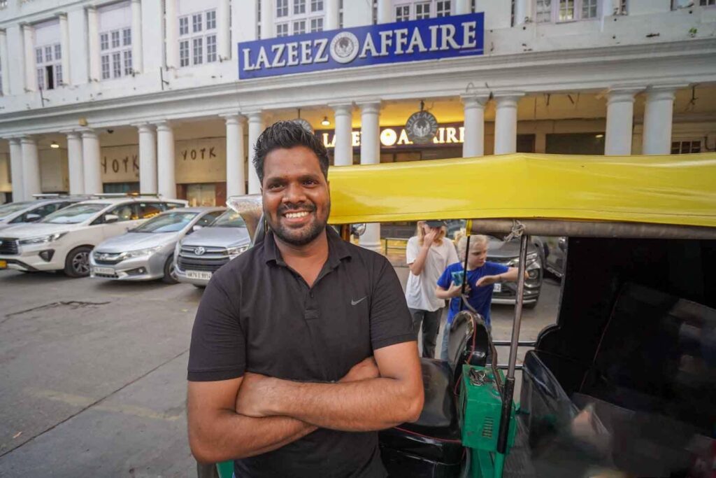 Vinny taking us (again and again) to our favourite restaurant Lazeez Affaire in Conought Place in Delhi. 