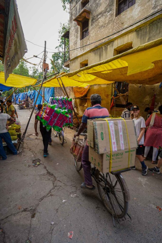 Walking around Old Delhi. 