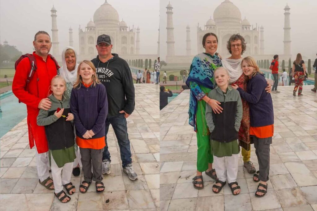 Travelling in India with grandparents. 