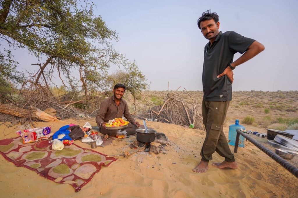 On camel safari in Jaisalmer, Rajasthan. 