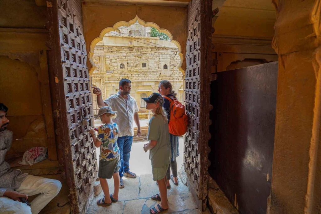 On tour of the incredible Jaisalmer Fort with Phoenix in Jaisalmer.