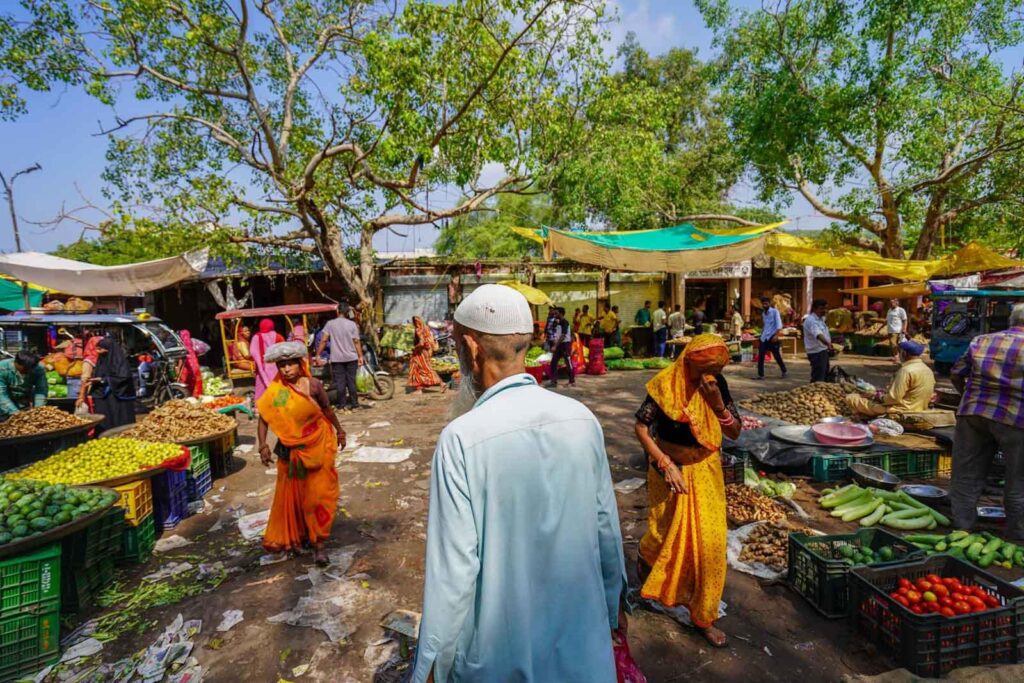 Flower markets of Jaipur, Rajasthan. 
